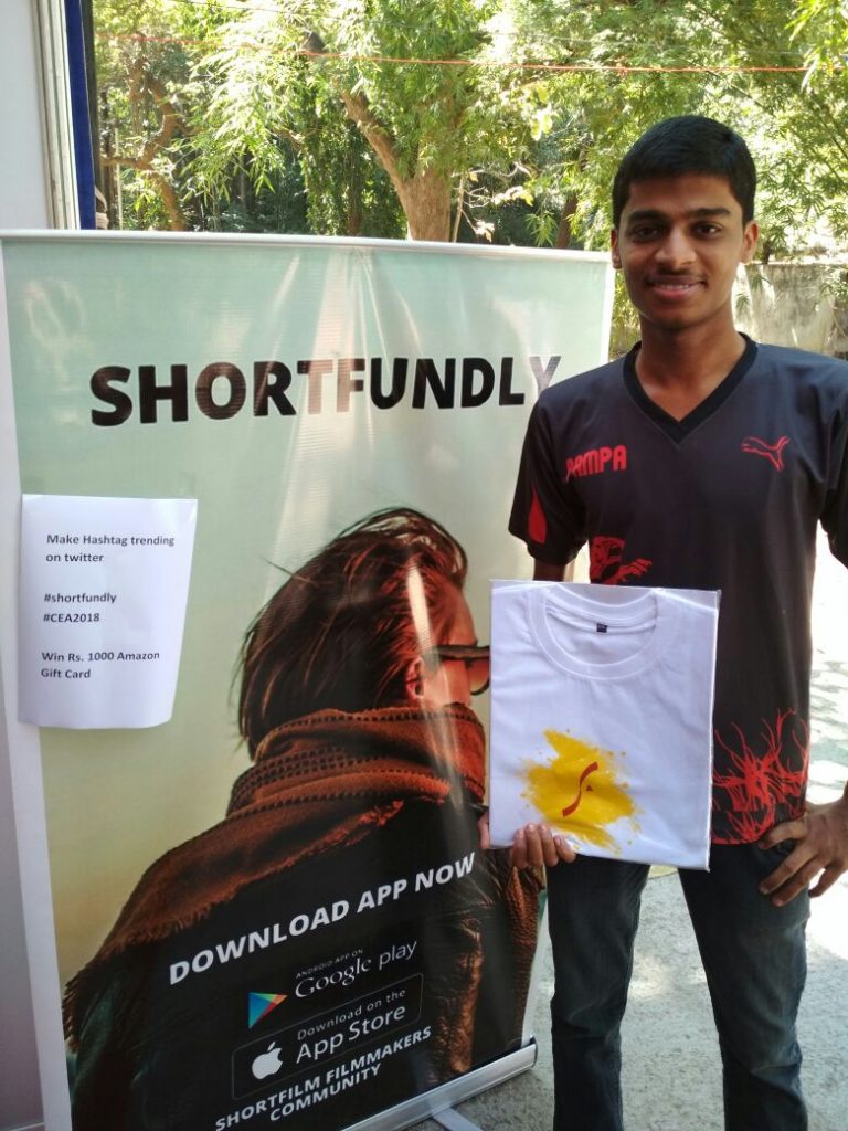 Another student with our t-shirt