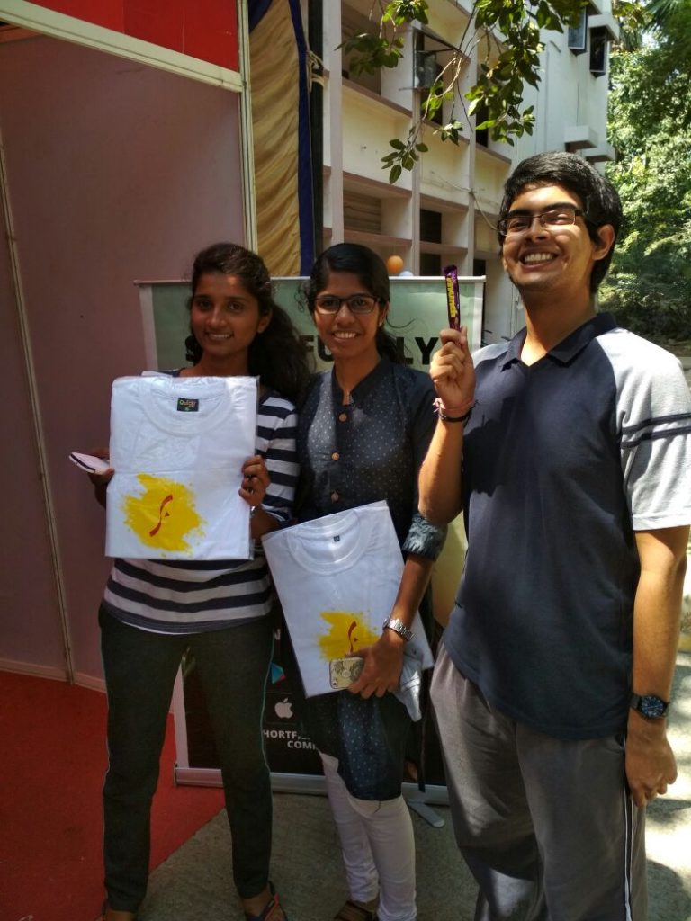 Batch of students with our t-shirt