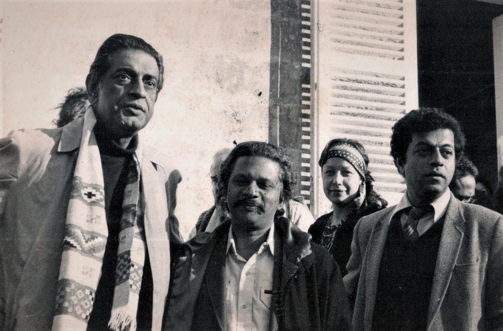 Adoor at Nantes Film Fest with Satyajit Ray and Girish Karnad