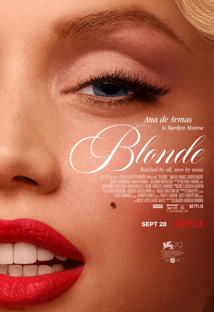 upcoming hollywood movie - blonde netflix poster