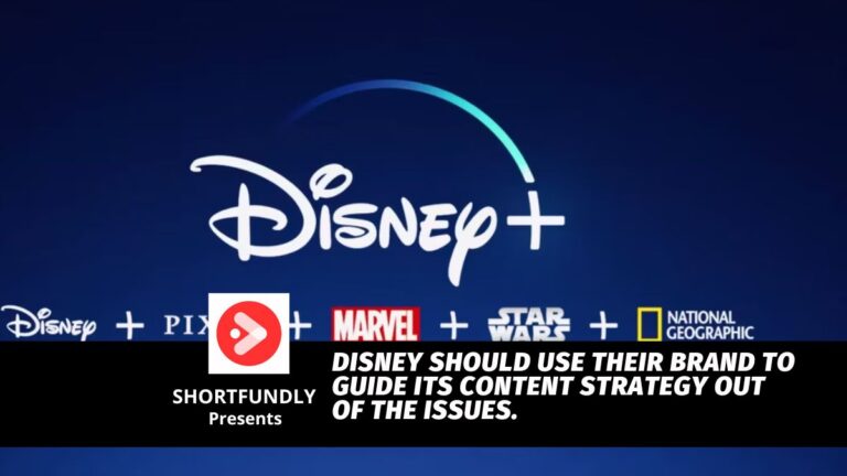 Disney Should Use Their Brand To Guide Its Content Strategy Out Of The Issues.