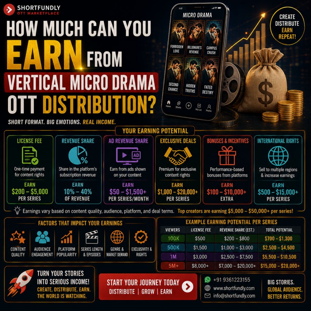 How Much Can You Earn from Vertical Micro Drama OTT Distribution:12 Complete Revenue Guide for Independent Creators 2 OTT