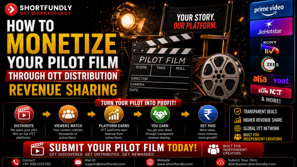 How to Monetize Your Pilot Film Through OTT Distribution Revenue Sharing: 7 Powerful Strategies with Shortfundly Distribution 5 How to Monetize Your Pilot Film Through OTT Distribution Revenue Sharingg