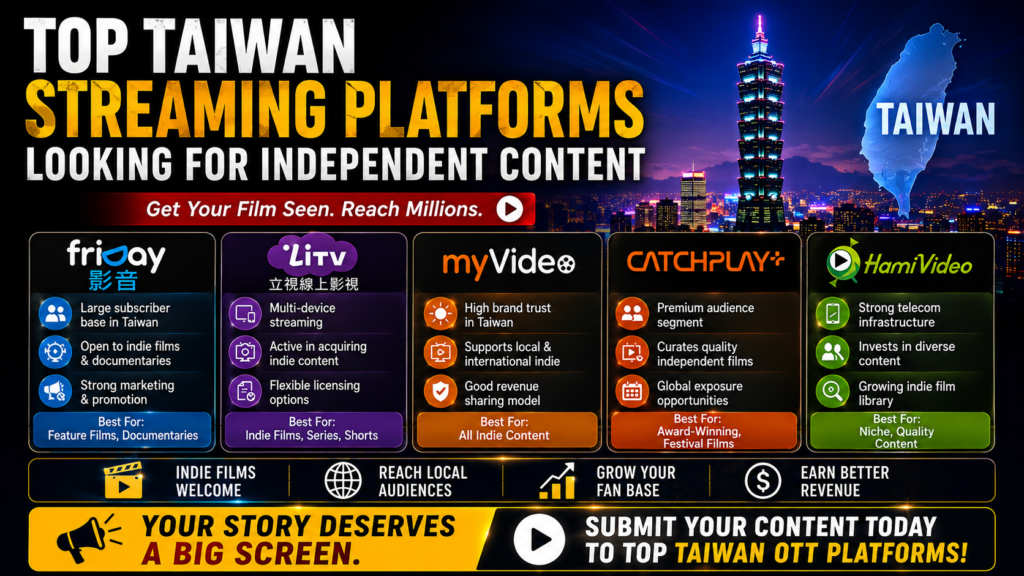 Top Taiwan Streaming Platforms Looking for Independent Contentt