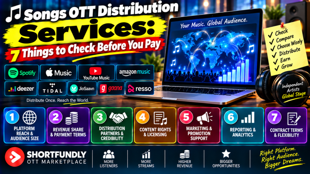 Songs OTT Distribution Services: 7 Things to Check Before You Pay 4 Songs OTT Distribution Services 7 Things to Check Before You Payy