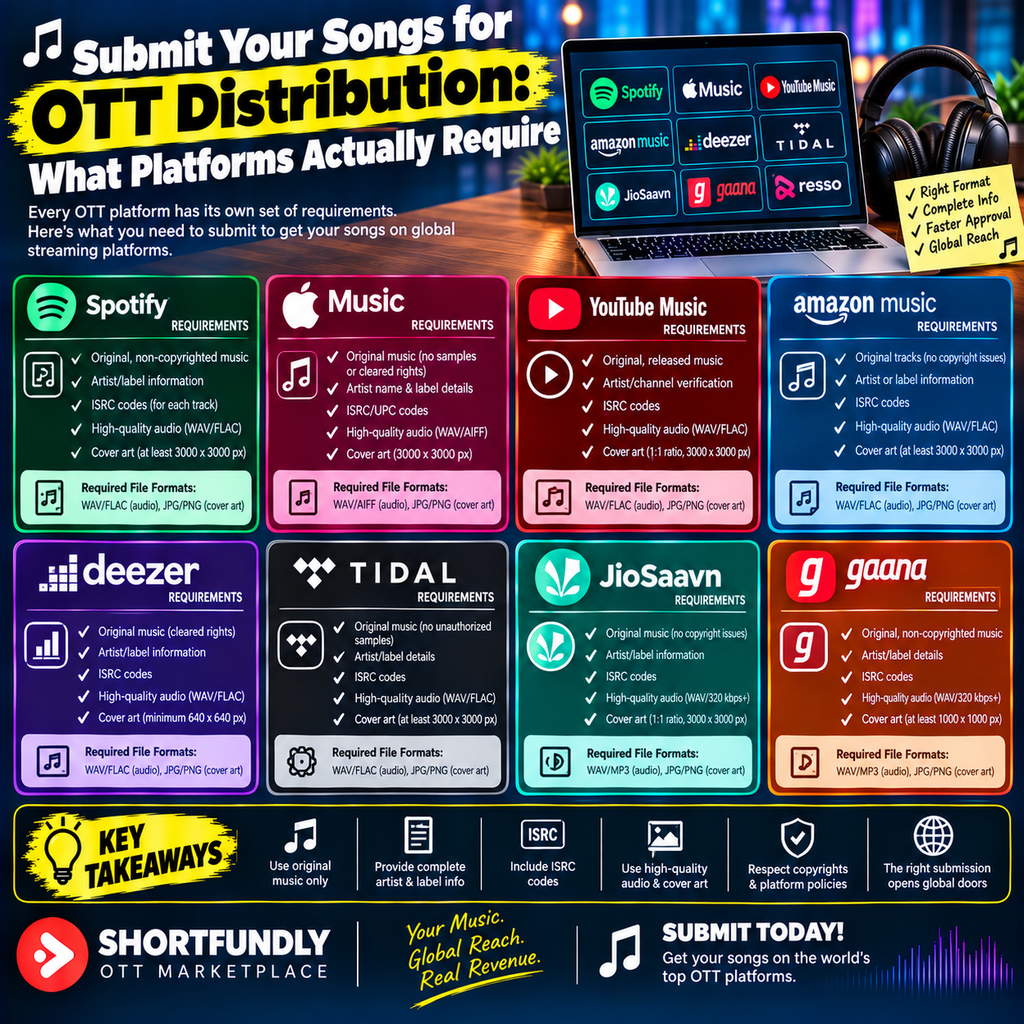 Submit Your Songs for OTT Distribution: What Platforms Actually Require 2 Distribution