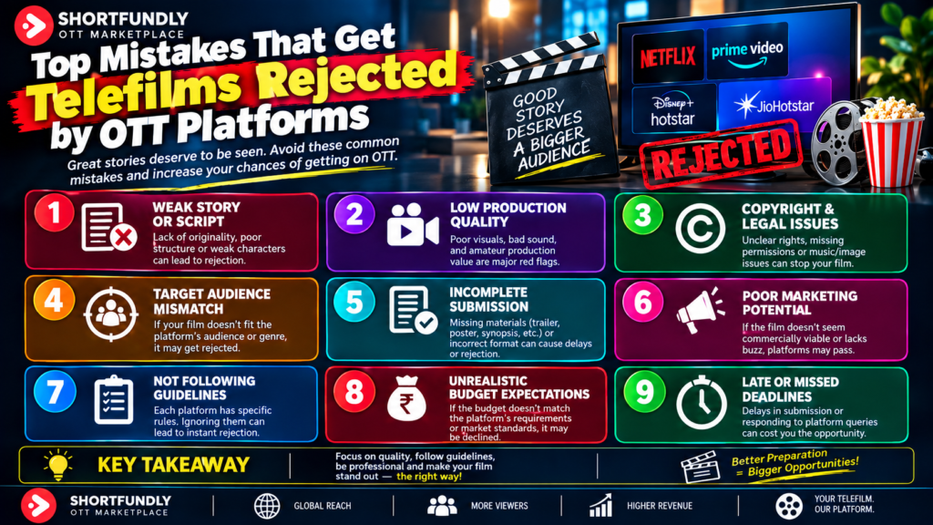 Top Mistakes That Get Telefilmss Rejected by OTT Platforms