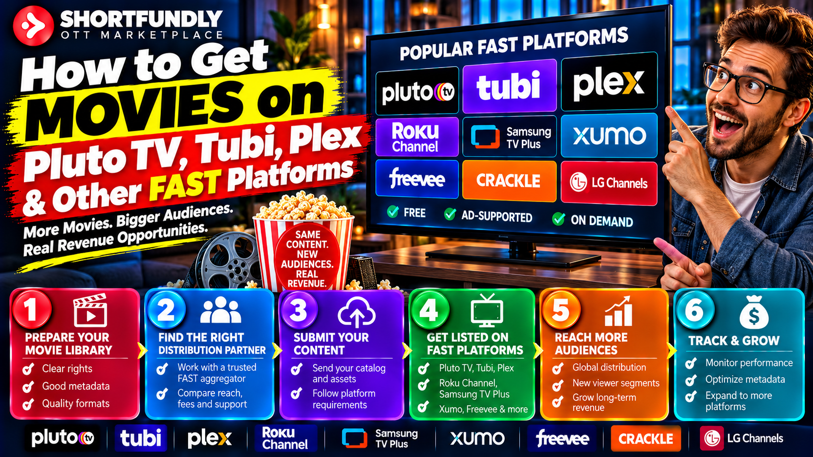 How to Get Movies on Pluto TV Tubi Plex Other FAST Platforms