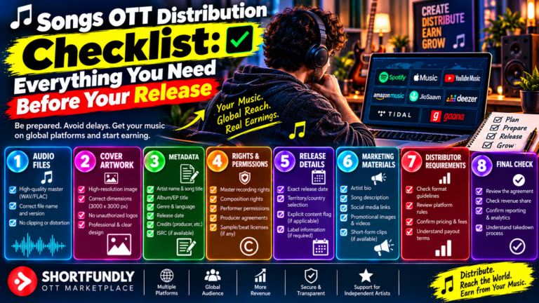 Songs OTT Distribution Checklist: 15 Essential Steps Before Your Release
