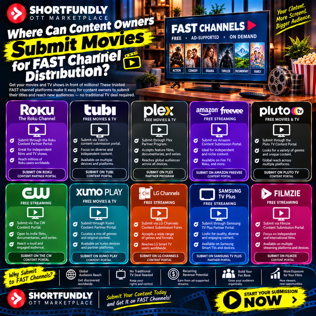 Where Can Content Owners Submit Movies for FAST Channel Distribution? 2 FAST Channel